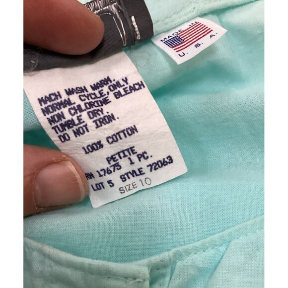 Vintage Allison J Petite Women's Size 10 Turquoise Tiered Sleeveless Maxi Dress - Picture 8 of 9